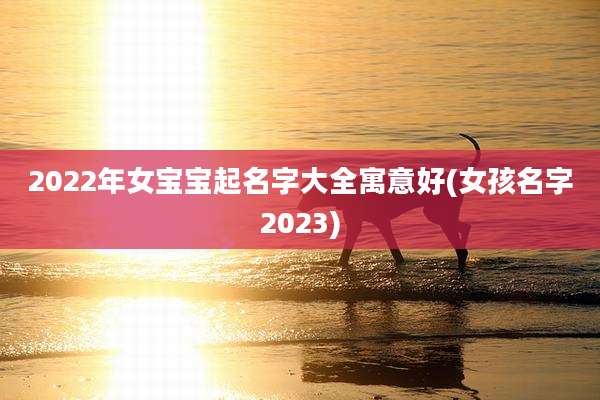 2022年女宝宝起名字大全寓意好(女孩名字2023)