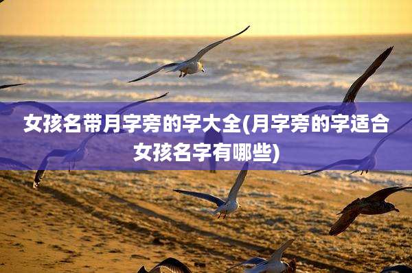 女孩名带月字旁的字大全(月字旁的字适合女孩名字有哪些)