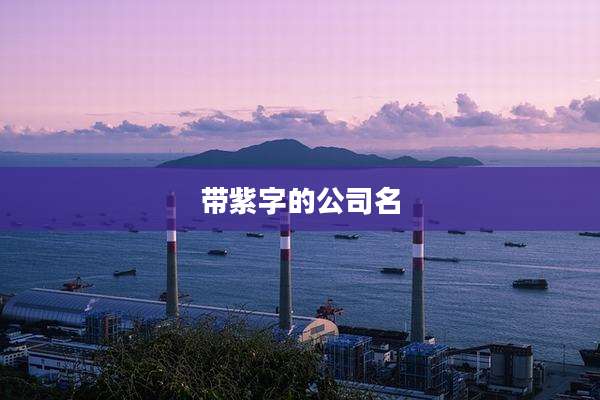 带紫字的公司名