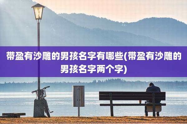 带盈有沙雕的男孩名字有哪些(带盈有沙雕的男孩名字两个字)