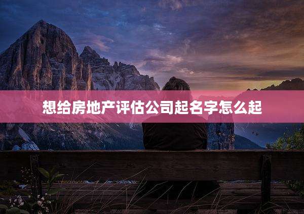 想给房地产评估公司起名字怎么起