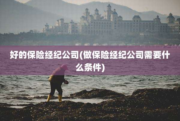 好的保险经纪公司(做保险经纪公司需要什么条件)