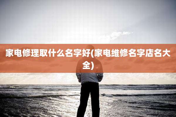 家电修理取什么名字好(家电维修名字店名大全)