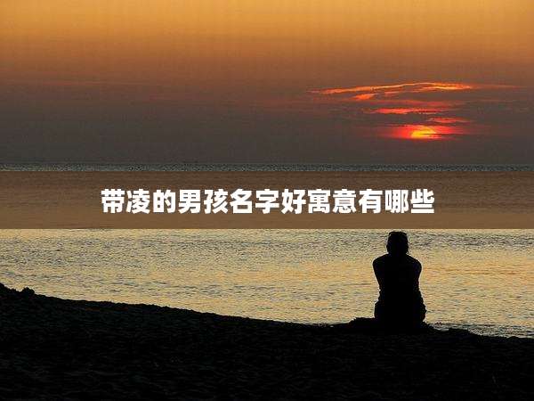 带凌的男孩名字好寓意有哪些