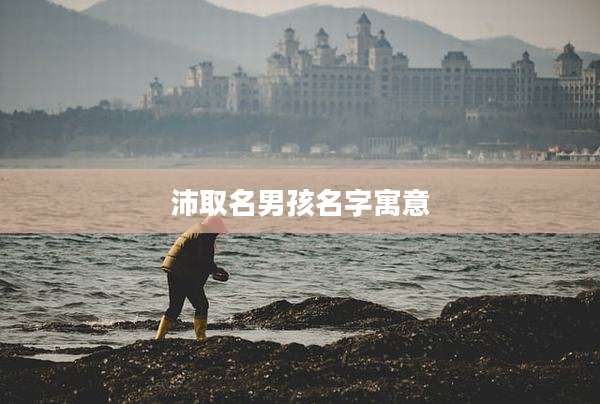 沛取名男孩名字寓意