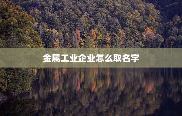 金属工业企业怎么取名字