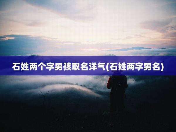 石姓两个字男孩取名洋气(石姓两字男名)