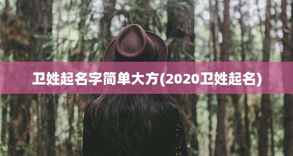 卫姓起名字简单大方(2020卫姓起名)