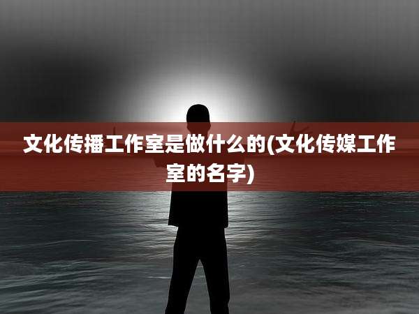 文化传播工作室是做什么的(文化传媒工作室的名字)
