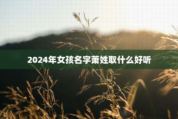 2024年女孩名字萧姓取什么好听