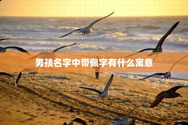 男孩名字中带佩字有什么寓意