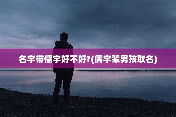 名字带儒字好不好?(儒字辈男孩取名)