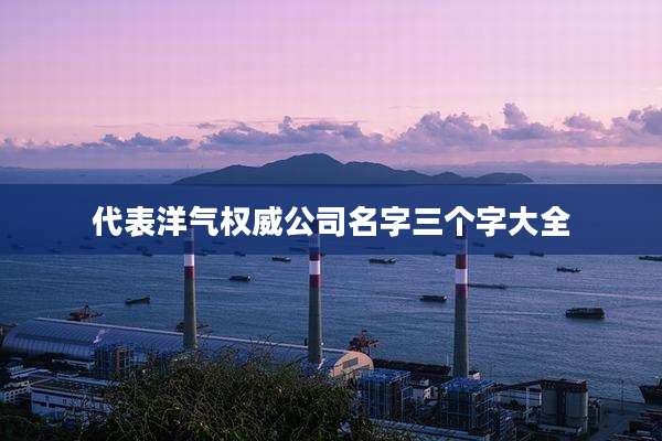 代表洋气权威公司名字三个字大全