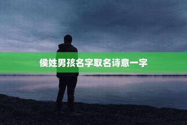 侯姓男孩名字取名诗意一字