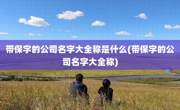 带保字的公司名字大全称是什么(带保字的公司名字大全称)