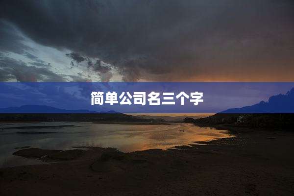 简单公司名三个字