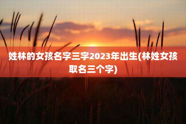 姓林的女孩名字三字2023年出生(林姓女孩取名三个字)