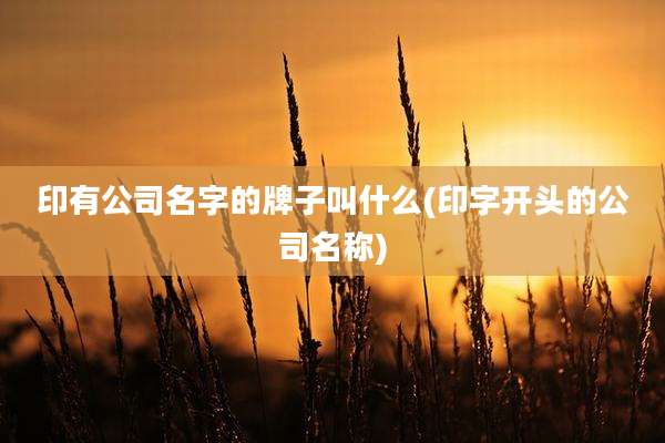 印有公司名字的牌子叫什么(印字开头的公司名称)