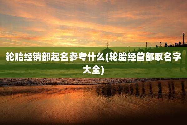 轮胎经销部起名参考什么(轮胎经营部取名字大全)