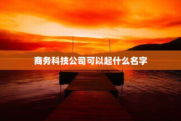 商务科技公司可以起什么名字