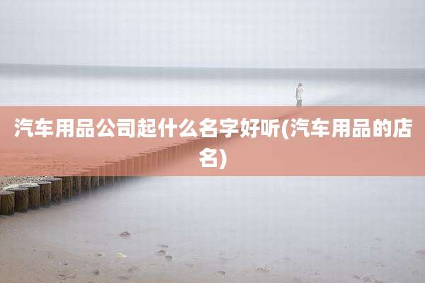 汽车用品公司起什么名字好听(汽车用品的店名)