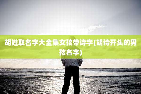 胡姓取名字大全集女孩带诗字(胡诗开头的男孩名字)