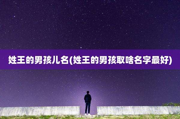 姓王的男孩儿名(姓王的男孩取啥名字最好)