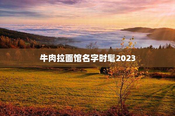 牛肉拉面馆名字时髦2023