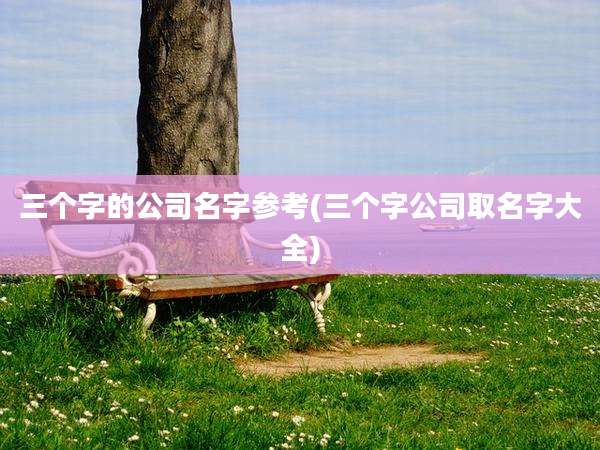 三个字的公司名字参考(三个字公司取名字大全)