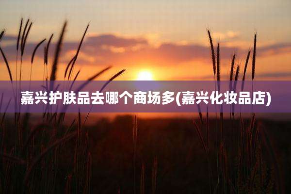 嘉兴护肤品去哪个商场多(嘉兴化妆品店)