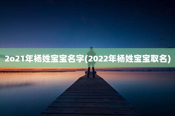 2o21年杨姓宝宝名字(2022年杨姓宝宝取名)