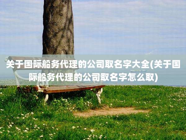 关于国际船务代理的公司取名字大全(关于国际船务代理的公司取名字怎么取)