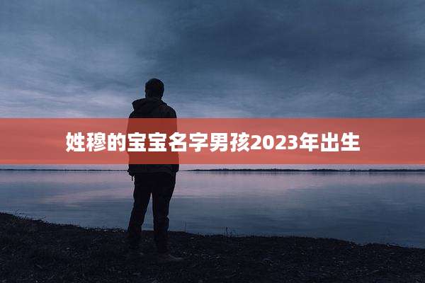 姓穆的宝宝名字男孩2023年出生