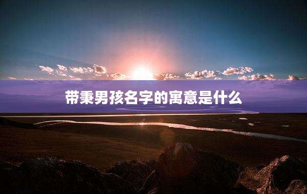 带秉男孩名字的寓意是什么