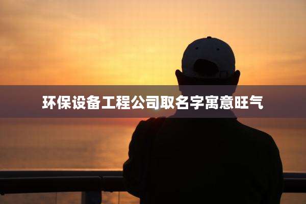 环保设备工程公司取名字寓意旺气