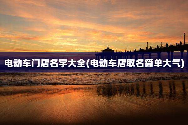 电动车门店名字大全(电动车店取名简单大气)