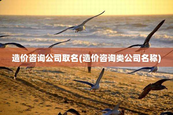 造价咨询公司取名(造价咨询类公司名称)