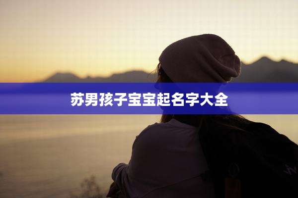 苏男孩子宝宝起名字大全
