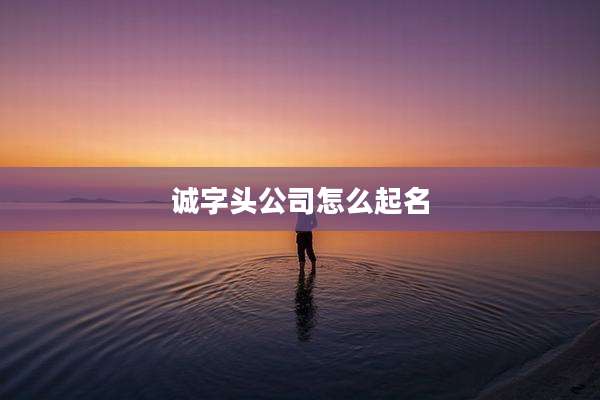 诚字头公司怎么起名