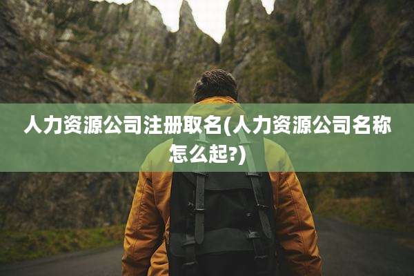 人力资源公司注册取名(人力资源公司名称怎么起?)