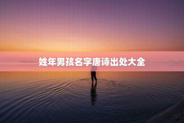 姓年男孩名字唐诗出处大全