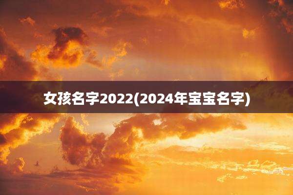 女孩名字2022(2024年宝宝名字)