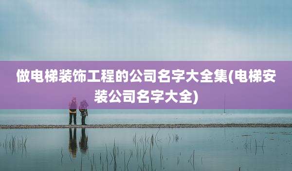 做电梯装饰工程的公司名字大全集(电梯安装公司名字大全)
