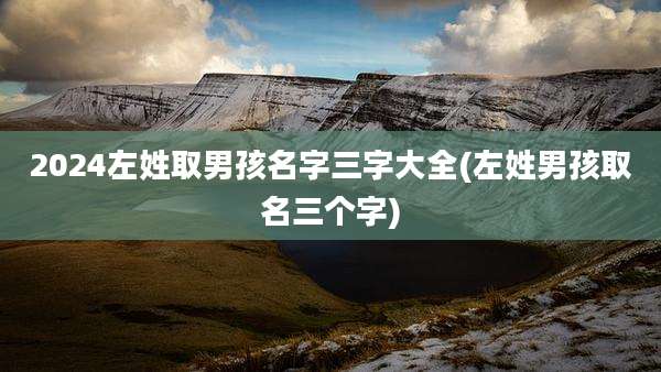 2024左姓取男孩名字三字大全(左姓男孩取名三个字)