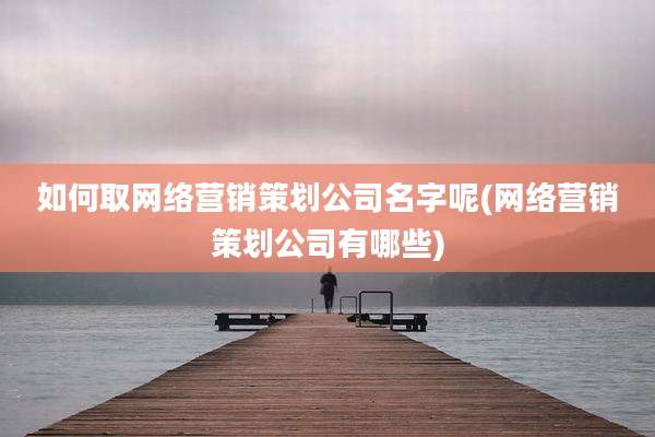 如何取网络营销策划公司名字呢(网络营销策划公司有哪些)
