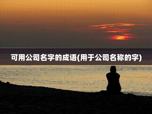 可用公司名字的成语(用于公司名称的字)