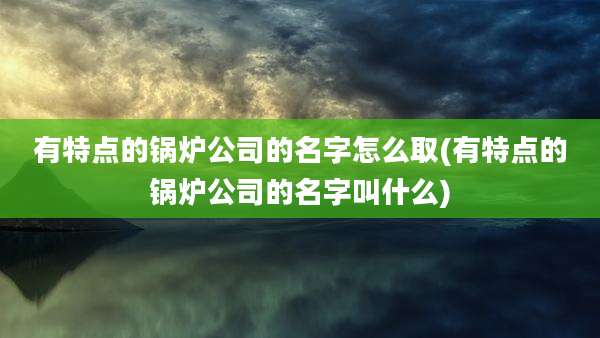 有特点的锅炉公司的名字怎么取(有特点的锅炉公司的名字叫什么)