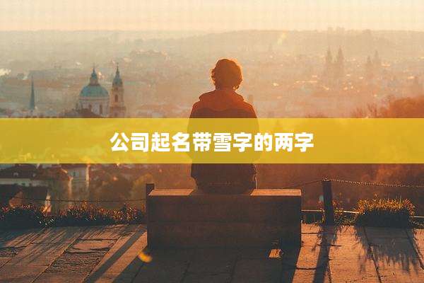 公司起名带雪字的两字