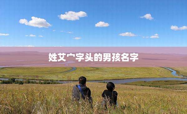 姓艾宀字头的男孩名字