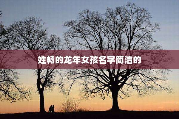 姓畅的龙年女孩名字简洁的